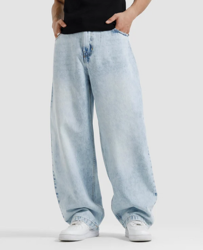 Pack Of 2 - LuxeLane Pants Premium Baggy Jeans
