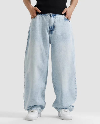 Pack Of 2 - LuxeLane Pants Premium Baggy Jeans