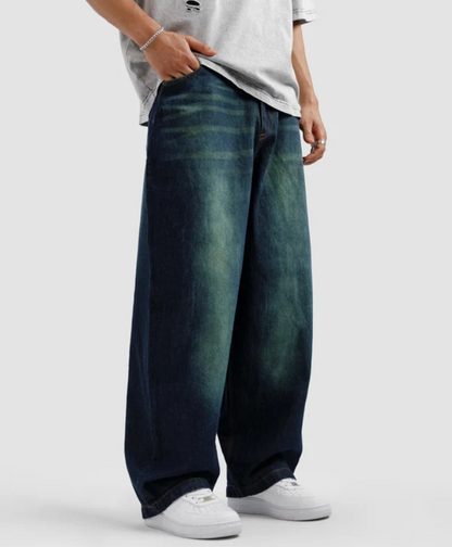Pack Of 2 - LuxeLane Pants Premium Baggy Jeans