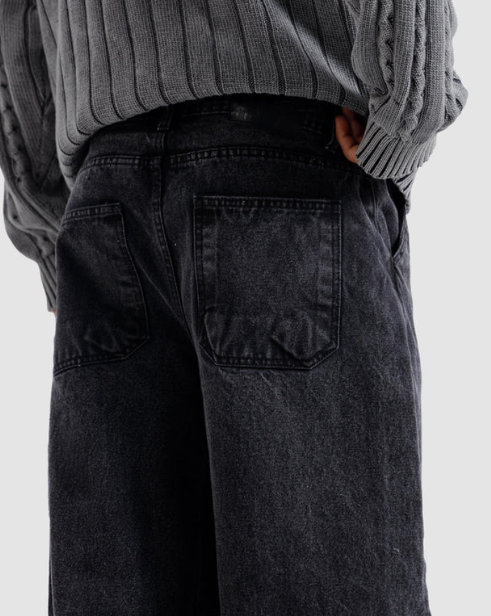 Pack Of 2 - LuxeLane Pants Premium Baggy Jeans